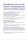 2023 HESI RN Exit V4 Exam with NGN (160 Questions and Answers) (Verified by Expert)