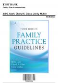 Test Bank for Family Practice Guidelines 5th Edition Cash Glass Mullen, 9780826135834, All Chapters with Answers and Rationals