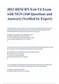 2023 HESI RN Exit V6 Exam with NGN (160 Questions and Answers) (Verified by Expert)