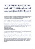 2023 HESI RN Exit V2 Exam with NGN (160 Questions and Answers) (Verified by Expert)