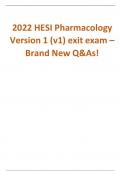 2022 HESI Pharmacology Version 1 (v1) exit ex