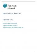 Edexcel gcse math s foundation paper 2 mark scheme june 2023