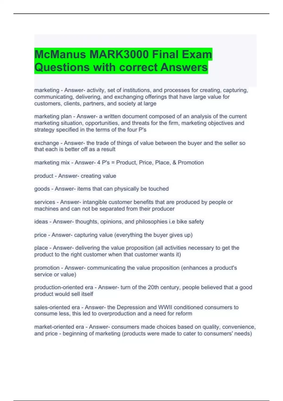 McManus MARK3000 Final Exam Questions With Correct Answers Grantham mcmanus-mark3000-final-exam-questions-with-correct-answers-grantham