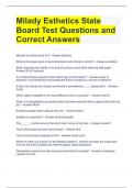 Milady Esthetics State Board Test Questions and Correct Answers 
