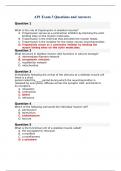 AP1 Exam 3 Questions and Answers