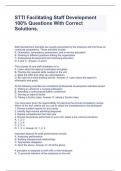 STTI Facilitating Staff Development 100&percnt; Questions With Correct Solutions&period;