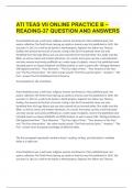 ATI TEAS VII ONLINE PRACTICE B – READING-37 QUESTION AND ANSWERS
