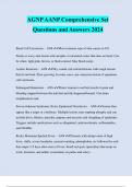 AGNP AANP Comprehensive Set Questions and Answers 2024