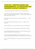 CHAPTER 1 UNDERSTANDING OUR ENVIRONMENTAL-134 QUESTIONS AND ANSWERS