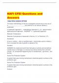 NAFI CFEI Questions and  Answers