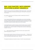 BIOL 1030 CHAPTER 7 WITH VERIFIED SOLUTIONS ALREADY GRADED A+