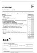 AQA GCSE PHYSICS F Foundation Tier Paper 1 8463-1F-QP-Physics-G-25May23