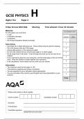 AQA GCSE PHYSICS H Higher Tier Paper 2 8463-2H-QP-Physics-G-16Jun23