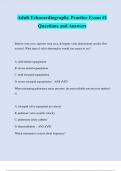 Adult Echocardiography Practice Exam &num;1 Questions and Answers