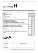 AQA GCSE PHYSICS H Higher Tier Paper 1 8463-1H-QP-Physics-G-25May23