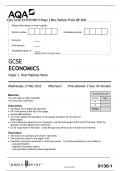 AQA GCSE ECONOMICS Paper 1and Paper 2|QP and MS |2023 