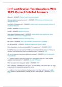 UHC certification Test Questions With  100&percnt; Correct Detailed Answers