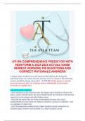 ATI RN COMPREHENSIVE PREDICTOR WITH  NGN FORM A 2023-2024 ACTUAL EXAM NEWEST VERSION&vert; 180 QUESTIONS AND  CORRECT RATIONALE ANSWERS