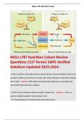 WGU c787 Nutrition Cohort Review Questions (137 Terms) 100% Verified Solutions Updated 2023-2024.