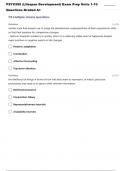 PSYC290 (Lifespan Development) Exam Prep Units 1-10 Questions Graded A+