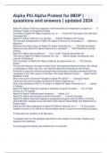 Alpha Phi Alpha Pretest for IMDP &vert; questions and answers &vert; updated 2024