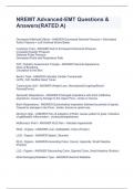 NREMT Advanced-EMT Questions & Answers&lpar;RATED A&rpar;