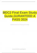 MDC2 Final Exam Study Guide,GURANTEED A PASS 2024