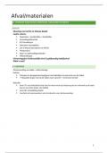 Samenvatting- Inleiding milieutechnologie - afval materialen