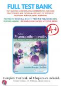 Test bank for Lehne's Pharmacotherapeutics for Nurse Practitioners and Physician Assistants 1st Edition by Jacqueline Burchum &lpar;2018&sol;2019&rpar;&comma; 9780323447836&comma; Chapter 1-89 Complete Questions and Answers A&plus;