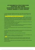 ATI FUNDAMENTALS PROCTORED EXAM QUESTIONS AND VERIFIED ANSWERS&lpar;400 QUESTIONS AND ANSWERS&rpar; ALREADY GRADED A  LATEST UPDATES