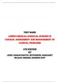  Lewis's Medical-Surgical Nursing in Canada: Assessment and Management of Clinical Problems 4th Edition Test Bank By Lewis, Sharon Mantik; Heitkemper, Margaret McLean; Dirksen, Shannon Ruff | Chapter 1 – 31, Latest-2023/2024|