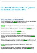 EMT FISDAP READINESS EXAM Questions and Verified Answers (2023-2024) 