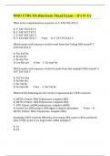 WGU C785 OA Biochem Final Exam – Q’s & A’s
