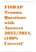 FISDAP Trauma Questions with Answers 2023/2024, (100% Correct)