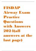 FISDAP Airway Exam Practice Questions with Answers 2024(all answers at the last page)
