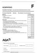 AQA GCSE PHYSICS FOUNDATION TIER PAPER 1 QP 2023