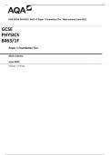 AQA GCSE PHYSICS 8463&sol;1F Paper 1 Foundation Tier Mark scheme June 2023 Version&colon; 1&period;0 Final