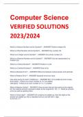 Updated Computer Science VERIFIED SOLUTIONS 2023/2024