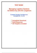 Test Bank for Managing Logistics Systems&comma; 1st Edition Longshore &lpar;All Chapters included&rpar;