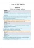 19F1CMP Anat & Phys I ,EXAM 3 Week 6: Muscular System