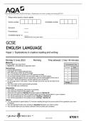AQA GCSE ENGLISH LANGUAGE Paper 1 Explorations in creative reading and writing QP 2023