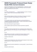 SNHD EMT&sol;SNHD AEMT&sol;SNHD Protocols Exam Bundle  with Complete solution&period;