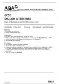 AQA GCSE ENGLISH LITERATURE Paper 1 Shakespeare and the 19th-century novel QP 2023