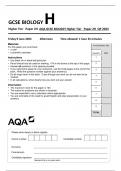 AQA GCSE BIOLOGY Higher Tier Paper 2H QP 2023