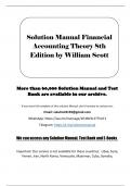 Solution Manual for Financial Accounting Theory 8th Edition William Scott