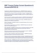 EMT Trauma Fisdap Correct Questions & Answers&lpar;RATED A&rpar;