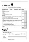 AQA GCSE PHYSICS HIGHER TIER PAPER 2 QP 2023