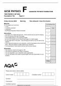 AQAGCSE PHYSICS FOUNDATION TIER PAPER 2 QP 2023