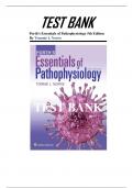 Test Bank for Porth's Essentials of Pathophysiology 5th Edition by Tommie L Norris ISBN-13: 9781975107192 |All Chapters / COMPLETE TEST BANK| Guide A+.