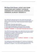 PN Hesi Exit Exam LATEST 2023 EXAM  QUESTIONS AND CORRECT DETAILED  ANSWERS WITH RATIONALES (VERIFIED  ANSWERS) |ALREADY GRADED A+